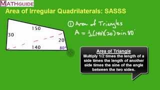 Area of Irregular Quadrilaterals SASSS [upl. by Perceval]