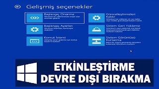 Windows 10 Kurtarma Seçeneklerini Etkinleştirme Devre Dışı Bırakma [upl. by Arinay]