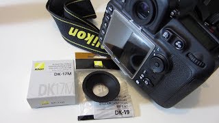 Nikon D810  DK17M magnifying eyepiece and DK19 rubber eyecup installation [upl. by Staal]