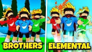 BROTHERS to ELEMENTAL SUPER BROTHERS Roblox Brookhaven RP [upl. by Boyce]