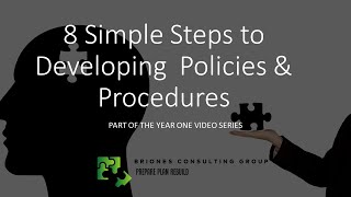 8 Simple Steps to Developing Policies and Procedures [upl. by Ozan]