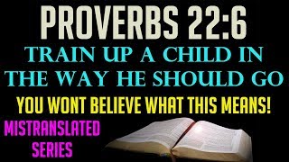 Proverbs 226 Train up a Child quotMost Mistranslated Seriesquot [upl. by Atilal339]