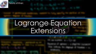 Lagrange Equations Multiple Particles and Constraints [upl. by Rubetta]