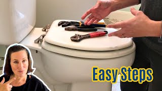 How To Change a Toilet Seat Cover in Minutes Easy Fix For Beginners [upl. by Ellyn870]