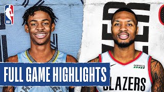 GRIZZLIES at TRAIL BLAZERS  FULL GAME HIGHLIGHTS  August 15 2020 [upl. by Yecnuahc]