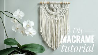 DIY Easy Macrame Wall Hanging tutorial  Jak zrobić makramę  krok po kroku [upl. by Addy]