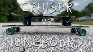 Should you buy a Longboard Or Cruiser  A Somewhat Technical Comparison [upl. by Ewold527]