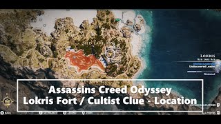 Lokris Fort  Cultist Clue  Location  Assassins Creed Odyssey [upl. by Eanwahs]