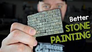 Better Stone Painting  Advanced Technique for Stone Bricks amp Tile Terrain [upl. by Retsae]