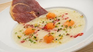 Sopa fría de melón con jamón  Karlos Arguiñano [upl. by Aikemet]