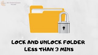 How to lock and unlock a folder in windows 10  easiest and simplest way [upl. by Htebezile]