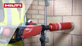 HOW TO use Hilti DD 150 coring tool for handheld dry drilling in masonry [upl. by Maeve]