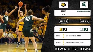 No 4 Iowa vs Michigan State  Big Ten  1224 [upl. by Aliuqa]