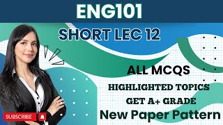 ENG101 Short Lecture 12Highlighted QuestionsENG101short LecturesMidTermFull Detail In Short Time [upl. by Ynez]