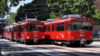 San Diego Trolley in Downtown [upl. by Dlabihcra]