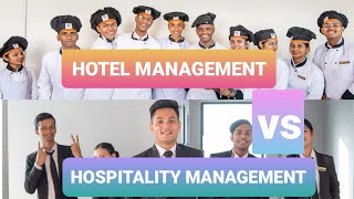 Hotel vs Hospitality Management  What to choose [upl. by Leatri]