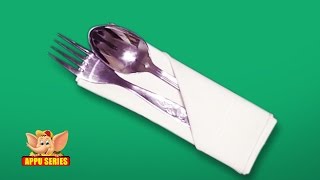 Fold a Silverware Napkin Pouch [upl. by Ecirtael925]