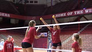 Wisconsin Volleyball Blocking Progression [upl. by Azriel]