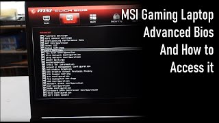 Advanced bios menu on MSI Gaming Laptops [upl. by Llerdnad]