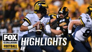 Michigan vs Iowa Highlights  CFB on FOX [upl. by Htomit]