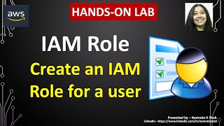 AWS Hands on lab  IAM Role  Create an IAM Role for a user [upl. by Phoebe]