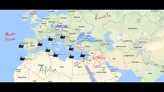 Countries and Trade Routes near Mediterranean Sea [upl. by Adlesirhc]