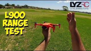 LYZRC L900 GPS Drone Distance Range Test [upl. by Atirehgram]