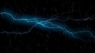 Thunder Storm and Rain Animation  Free HD Stock Footage [upl. by Nella]