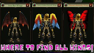 AQ3D Where To Find All The WINGS AdventureQuest 3D [upl. by Terra596]