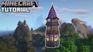 Minecraft  Amethyst Tower Tutorial How to Build [upl. by Sato]