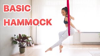 Aerial Hammock Basic  10 Beginner Tricks  aerial practice [upl. by Isis533]