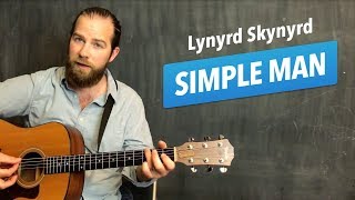 Guitar lesson for quotSimple Manquot by Lynyrd Skynyrd acoustic w chords [upl. by Mauchi121]