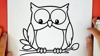 HOW TO DRAW AN OWL [upl. by Horst991]