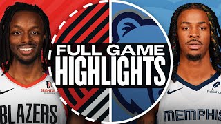 TRAIL BLAZERS at GRIZZLIES  FULL GAME HIGHLIGHTS  November 25 2024 [upl. by Farrington]