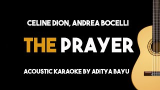 Céline Dion Andrea Bocelli  The Prayer Acoustic Guitar Karaoke Instrumental Backing Track Lyrics [upl. by Ecirtap]