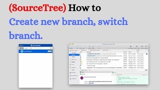 SourceTree How to Create new branch switch branch [upl. by Halas]