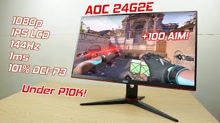 Best Value 144Hz Monitor for UNDER P10K  AOC 24G2E Review [upl. by Magdalene]