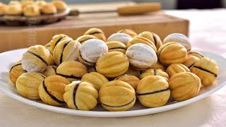 Nuci umplute  Walnut Shaped Cookies CC Eng Sub  JamilaCuisine [upl. by Palumbo]