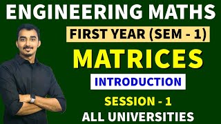 MATRICES  S1  RANK OF MATRIX  INVERSE OF MATRIX  ENGINEERING MATHS  SEM1  SAURABH DAHIVADKAR [upl. by Holzman]