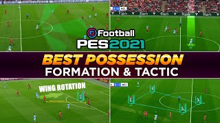 BEST POSSESSION FORMATION amp TACTIC  PES 2021 [upl. by Akeirahs665]