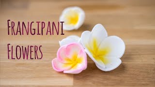 How to make a sugar frangipani plumeria flower  by Minh Cakes [upl. by Airamasor]