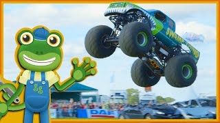 Monster Trucks For Children  Geckos Real Vehicles [upl. by Erastatus20]