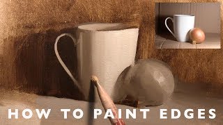 Oil Painting Tutorial  How to Paint Edges [upl. by Lauhsoj]