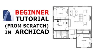 ARCHICAD Tutorial  BASIC FLOOR PLAN [upl. by Ain]