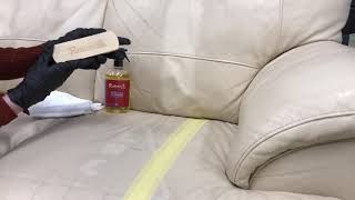 How To Clean A Cream Leather Sofa  Leather Repair Company [upl. by Mas]