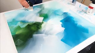 5 Abstract Acrylic Paintings WOW  Easy Painting Techniques [upl. by Adnam]