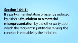 23 Contracts Misrepresentation [upl. by Lissner]