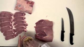 How to Cut a Whole Pork Loin [upl. by Chuipek]