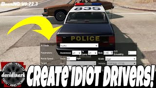 BeamNG Drive Tutorial  Create Crazy AI Traffic  How to play BeamNG Drive Traffic Tool [upl. by Ganiats]