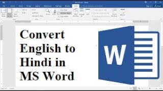 Convert English to Hindi in MS Word [upl. by Durer515]